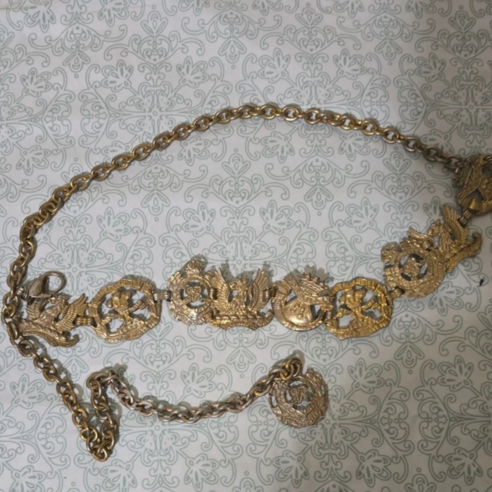 RARE ORIGINAL WW1 BRITISH SOUTH LANCASHIRE CHAIN LINK BELT
